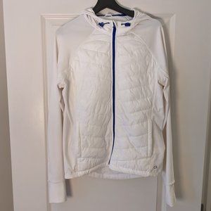Gap Fit - Woman’s - White - Nordic Hoodie - Full Zip - Hooded Thumb Holes - L